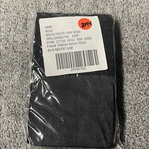 Urban Outfitters Black Thigh High Hosiery with Sparkle Trim